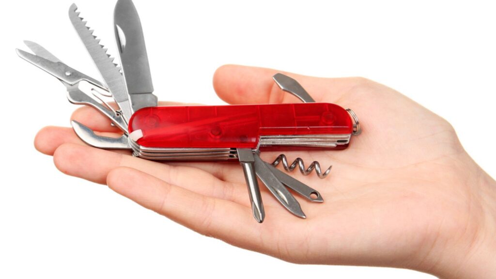 hand holding multipurpose tool