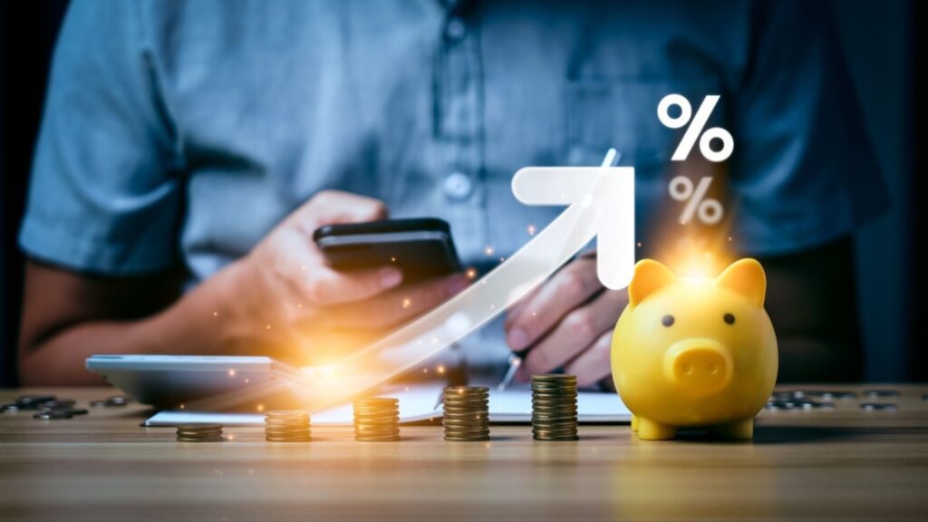Businessman is calculating income and return on investment