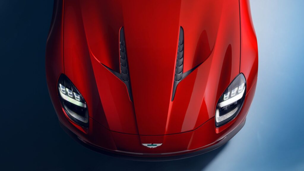 top view of bumper of Aston martin vanquish