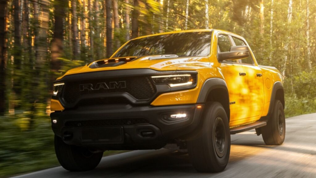 yellow Dodge Ram Trx Havok Edition