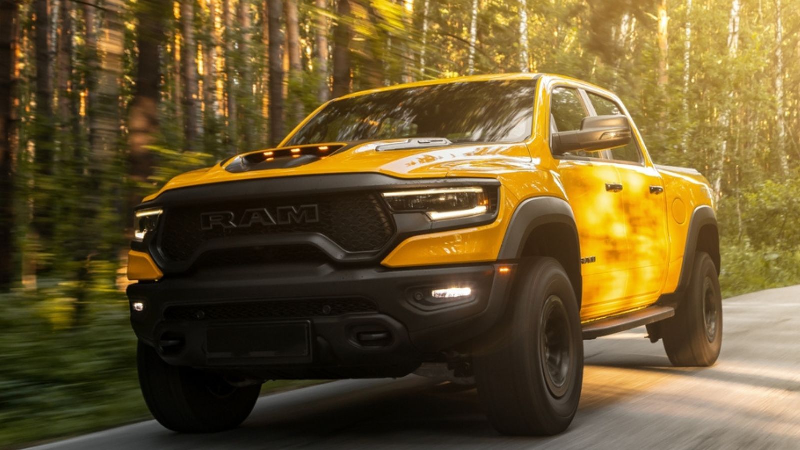 yellow Dodge Ram Trx Havok Edition