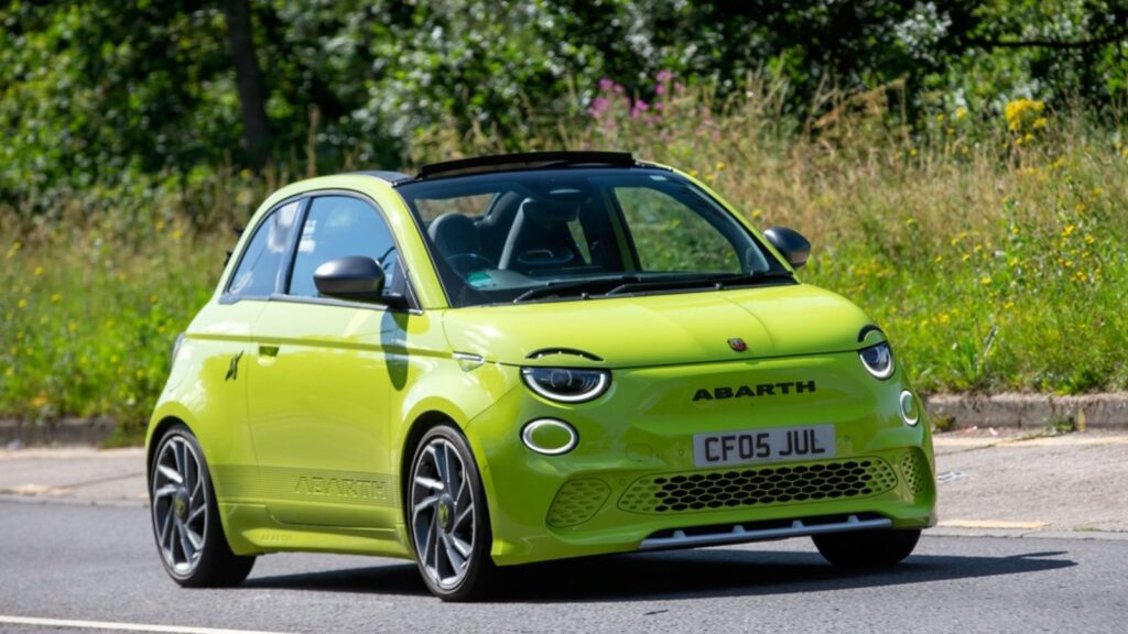 2023 green fiat Abarth 500e