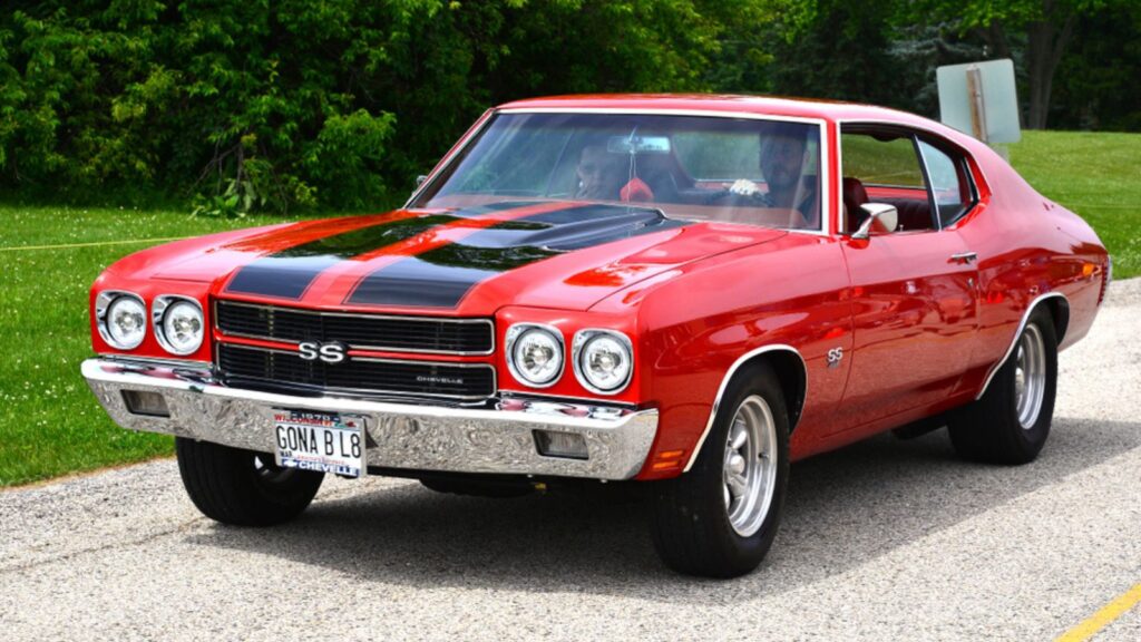 Red and black 1970 Chevrolet Chevelle SS 454