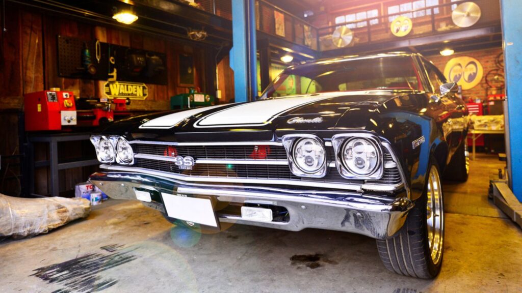 vintage 1969 Chevrolet Chevelle ss396 car headlight